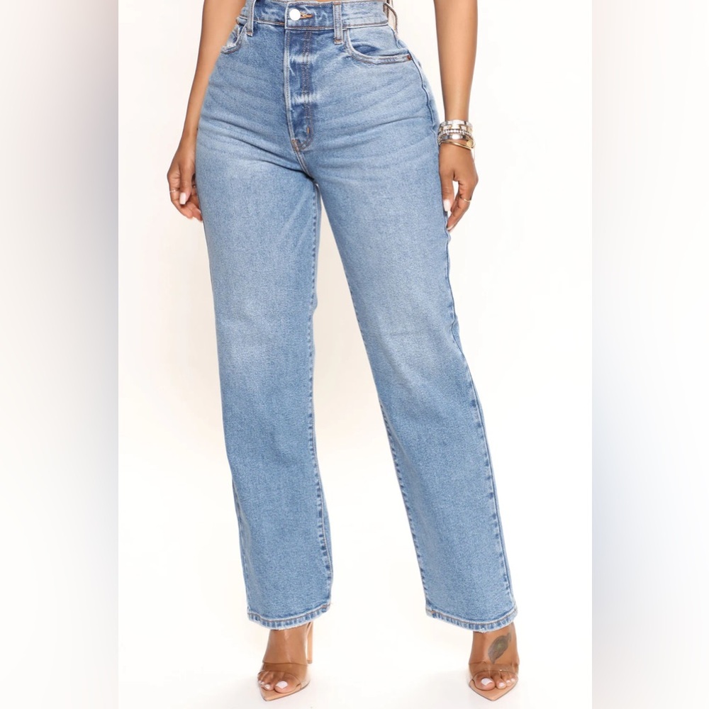 High Rise Blue Jeans